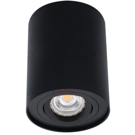 faretto lampada da soffitto spot tondo orientabile nero 1 luce GU10