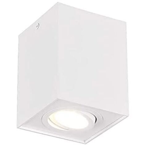Plafoniera Interno Soffitto Cubo Bianco Spots Orientabile GU10 Biscuit GD Trio