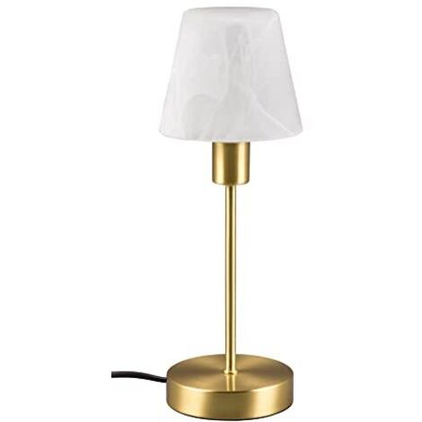 Lampada da tavolo, metallo, ottone satinato, 12x32x12 cm, Luis Ii