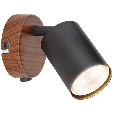 Lampada da parete per camera da letto con interruttore GU10 rovere Edmund 5295 Rabalux