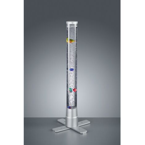 Lampada Tavolo Acqua Pesciolini Galleggianti Cilindro Cambio Luce Motion GD Trio (1/5)