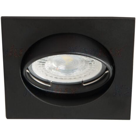 porta faretto incasso navi foro 75 mm orientabile GX5,3 nero quadrato