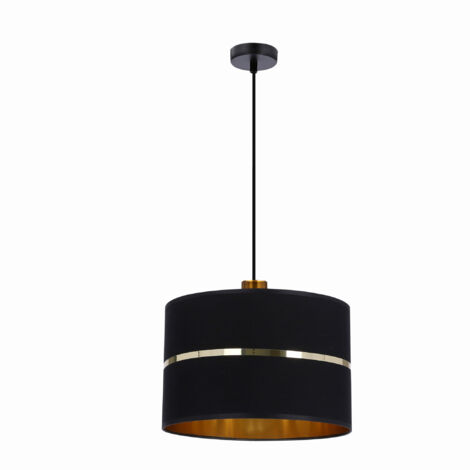 Lampada a sospensione Candellux Assam Ø30 E27 nero/ottone (1/2)