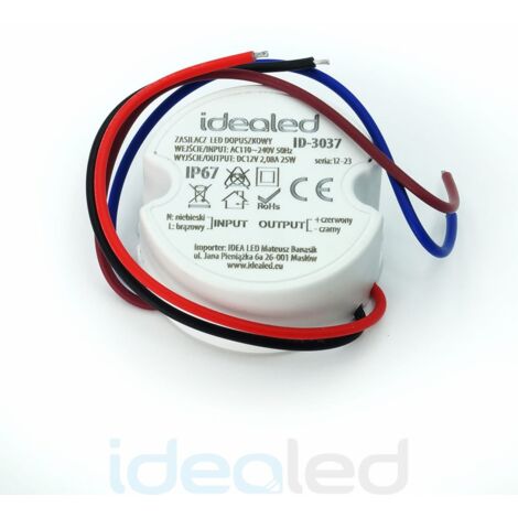 Alimentatore LED 12V 25W 2,1A IP67 IdeaLED ID-3037
