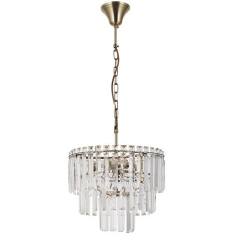 Lampadario Buena Italux bronzo antico cristallo 4xE14