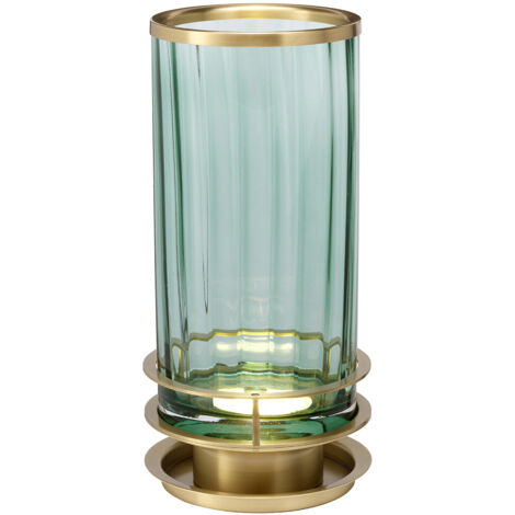 Abatjour Contemporanea Arno Acciaio Ottone Antico Vetro 1 Luce Gx53 9W (1/5)