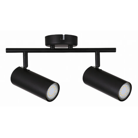Plafoniera/Applique Candellux Colly 2xGU10 nera metallo dimmer (1/2)