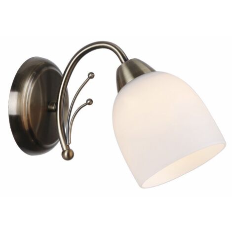 Applique classica patina con vetro Alice 1xE27 60W Reality