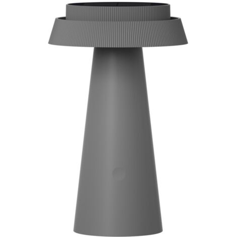 Lampada tavolo solare LED grigia USB-C IP54 Polux Marakesz