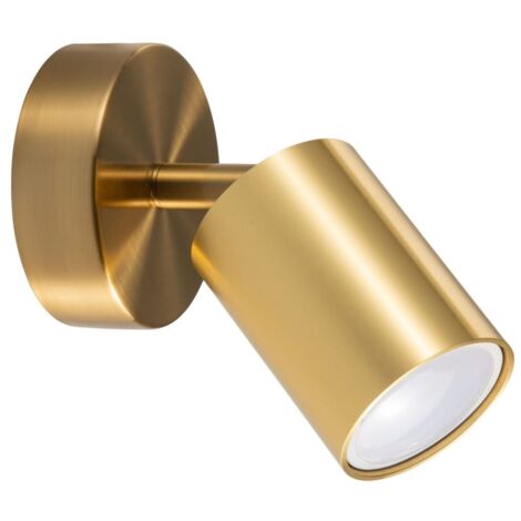 Faretto parete/soffitto oro alluminio 1xGU10 10W Polux