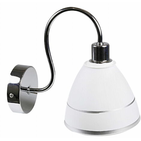 Applique Candellux ELF cromata vetro bianco E14 20cm (1/3)
