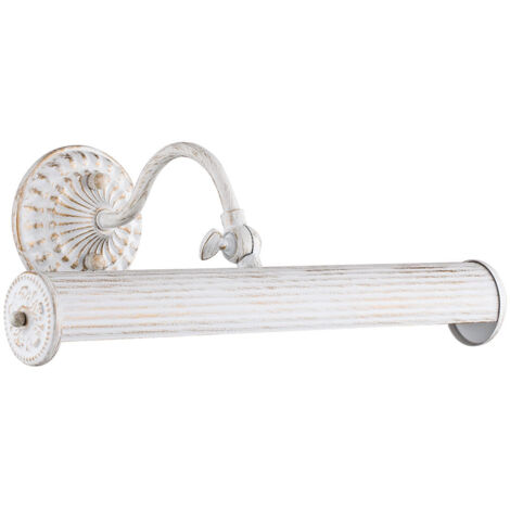 Applique Da Parete Classico Renoir Metallo Bianco 2 Luci E14 25W