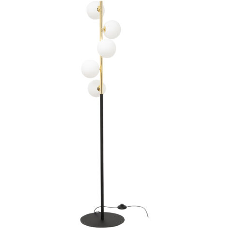 Zumaline ALI Lampada da terra a braccio multiplo, nero, oro, 5x G9 (1/2)