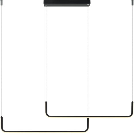 Lampada sospensione Malawi 2 LED nera/cromo Light Prestige (1/4)