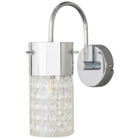 Lampada a parete/lampada da bagno Niagara Metall Chrom E14 1x Max 40W IP44 H: 26,5 cm L: 11,5 cm B: 20 cm Dimmabile (1/5)