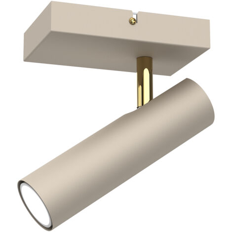 Lampada parete/soffitto Axion beige oro spot GU10 8W