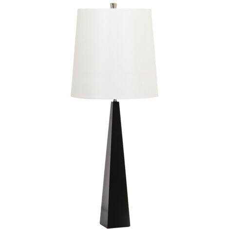 Lampada da tavolo Ascent E27 1x40w in acciaio nero, Polycotton White H: 79 cm B: 30 cm Dimmabile (1/5)