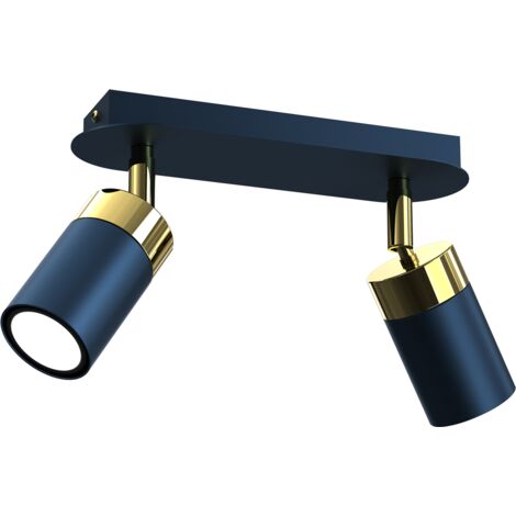 Plafoniera 2 faretti GU10 Joker Milagro blu oro MLP7723 (1/5)