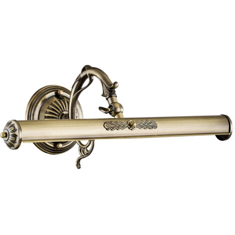 Applique Da Parete Classico Picasso Metallo Bronzo 2 Luci E14 25W