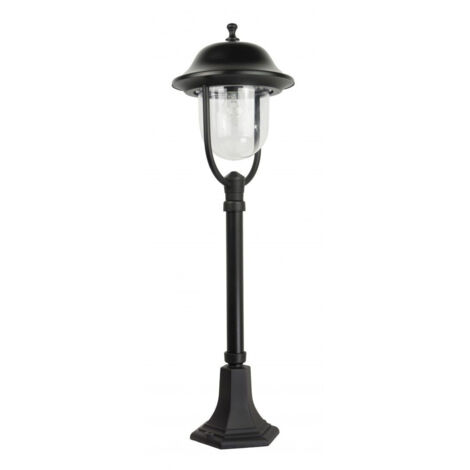 Paletto giardino retrò 87cm E27 nero IP43 SU-MA Prince