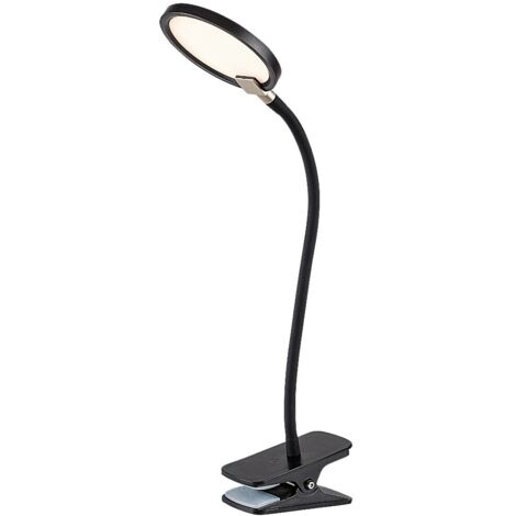 Lampada da scrivania LED 7W touch clip dimmer nera Rabalux (1/5)
