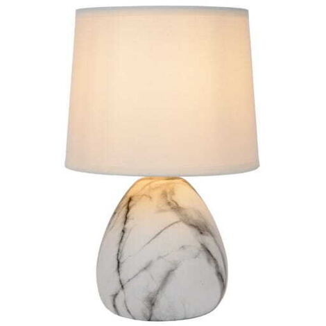 Lampada da tavolo Lucide Marmo bianca E14 40W 25,5cm