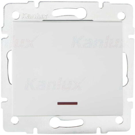 Interruttore unipolare LED LOGI bianco Kanlux 25078