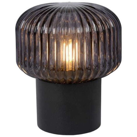 Lampada da tavolo Lucide JANY vetro fumé nero E14 40W (1/5)