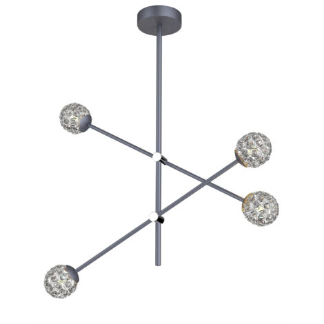 Lampadario Candellux Paksos cristallo nero 4xG9 IP20 (1/4)