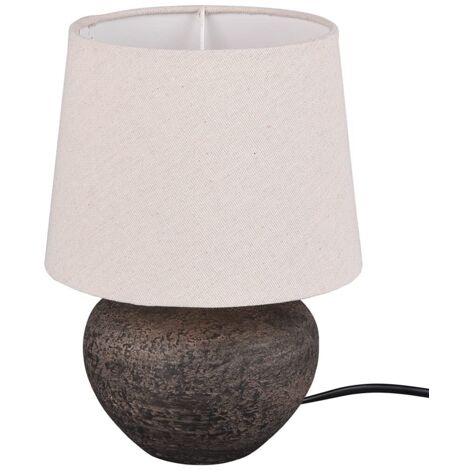 Lampada da tavolo LOU marrone/beige E14 ceramica 25cm RL (1/4)