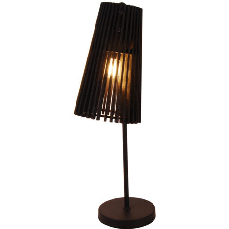 Lampada da tavolo Candellux OSAKA nera legno 1xE27 (1/2)