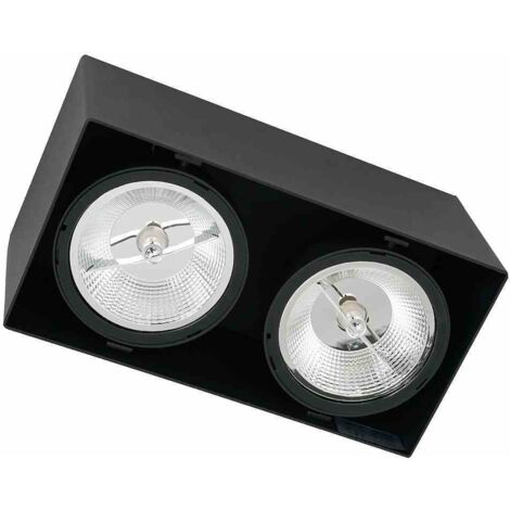 Apparecchio da superficie Plaza 2xGU10 AR111 Nero (1/5)