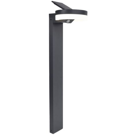 Lampione solare 12W PIR LED 4000K grigio IP54 Lutec