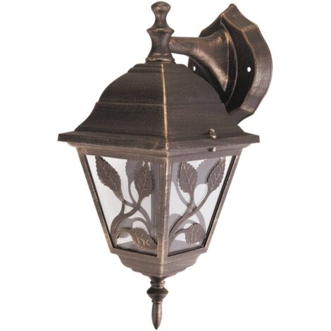 parete lampada esterna luce metallo vetro Haga antikgold L: 20 cm B: 15 cm H: 34cm IP44 (1/4)