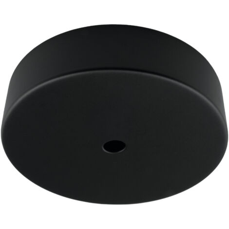 Rosone soffitto metallico rotondo Ø10 cm nero DPM X-LINE