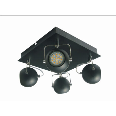 Plafoniera Candellux TONY 98-25036 nera 4xGU10 25cm