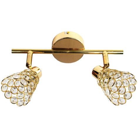 Candellux Glossy 92-97449 plafoniera oro cristallo 2xG9 (1/2)