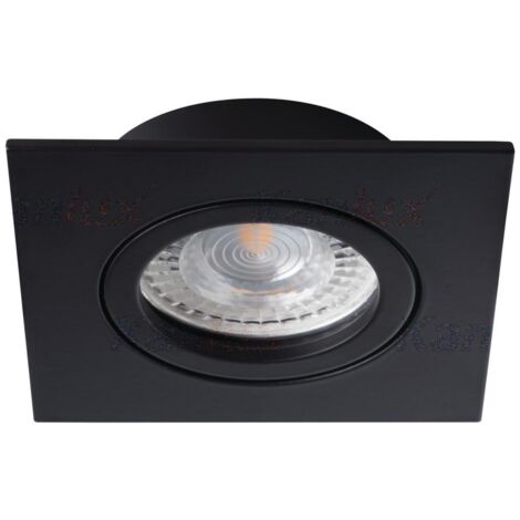 porta faretto incasso dalla 1 luce orientabile nero GX5,3 quadrato (1/4)