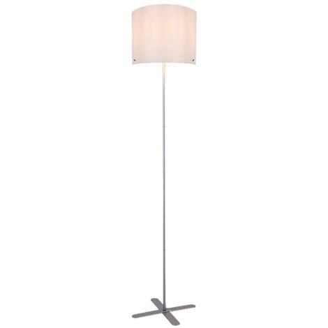Lampada in piedi izander in metallo in materia di plastica in plastica bianca E27 1 x max.40W L: 34 cm B: 149 cm Ø30cm