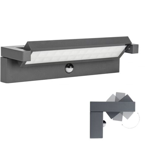 Applique esterna SU-MA Ren LED 27W sensore IP65 grigio
