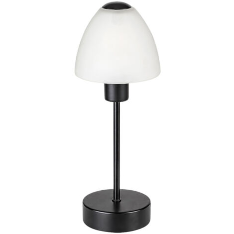 Lampada da tavolo Lydia Metal Matt Black E14 1x Max 40W B: 32,5 cm Ø12 cm Dimmabile con interruttore touch