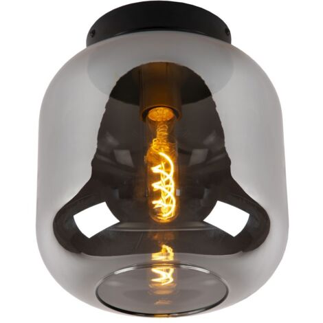 Plafoniera tonda vetro fumé Joanet 1xE27 40W Lucide