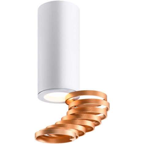 Plafoniera Candellux TUBA bianco oro alluminio GU10 (1/3)
