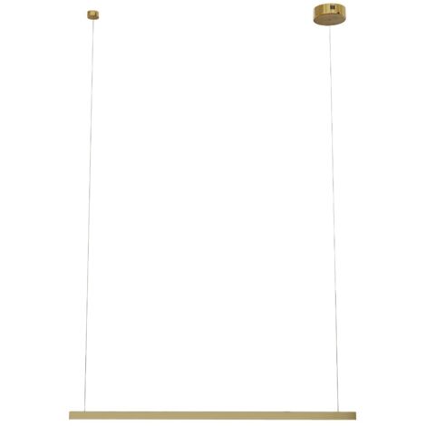 Lampada sospensione lineare oro spazzolato LED 12W Maxlight