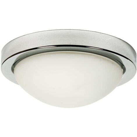 Plafoniera Candellux RODA 32cm vetro bianco cromo E27 (1/2)