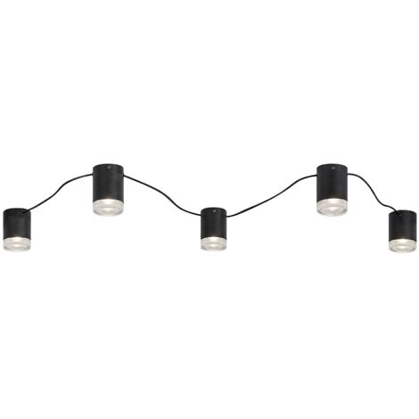 Plafoniera moderna nera in metallo 5xG9 Rabalux Looplab (1/5)