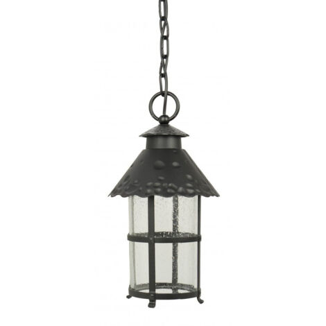 Lampada sospesa esterno retro SU-MA Toledo E27 nera IP23