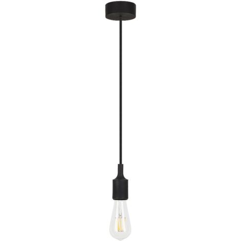 lampada a sospensione Roxy dal nero al silicone Ø8cm H: 150cm (1/4)