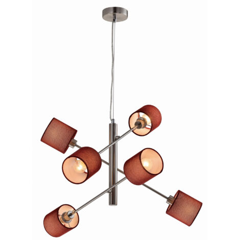 Lampadario Candellux SAX 36-70722 argento 6xE14 moderno (1/2)