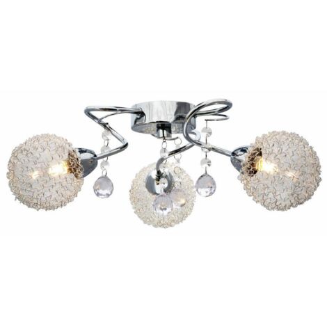 Plafoniera glamour cromata Vesna 3 luci G9 Reality